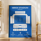 Ibrox Stadium Layout - Rangers Football Print