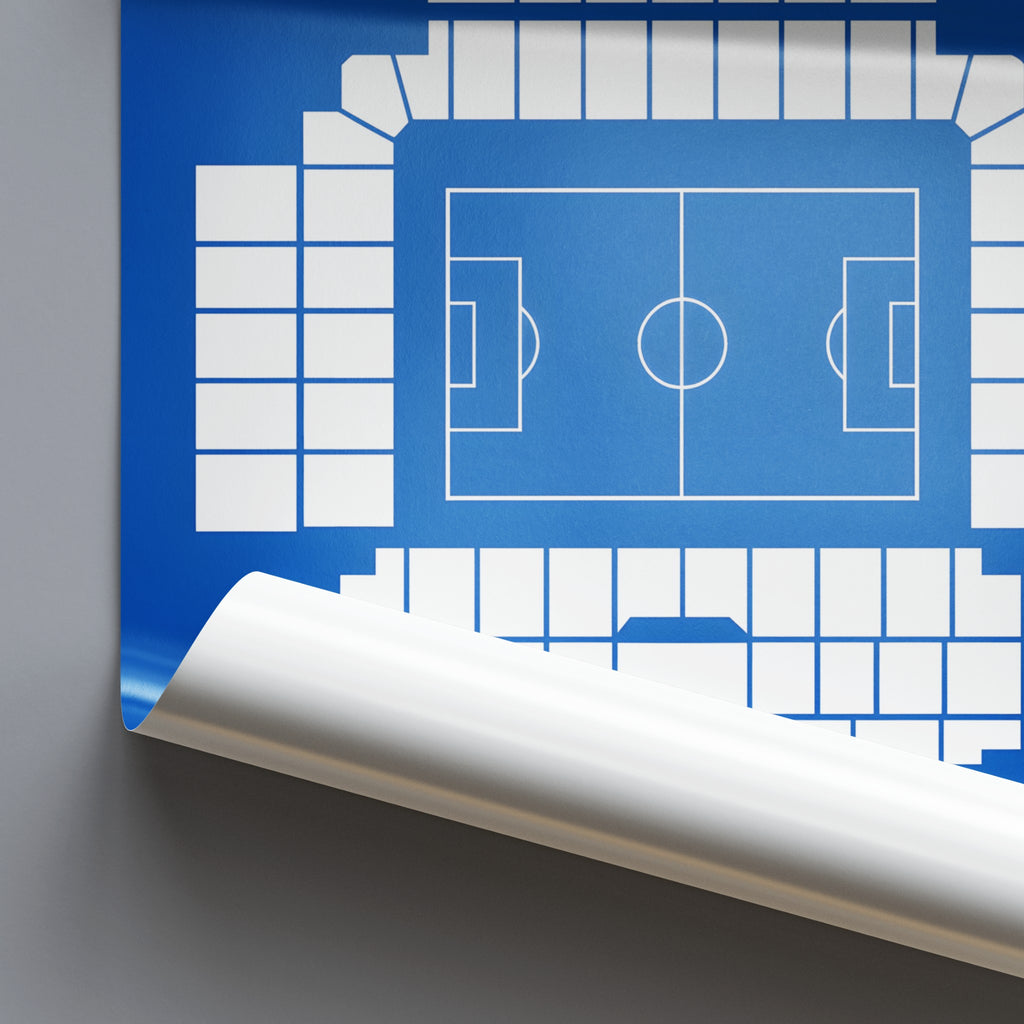 Ibrox Stadium Layout - Rangers Football Print