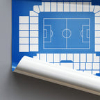 Ibrox Stadium Layout - Rangers Football Print