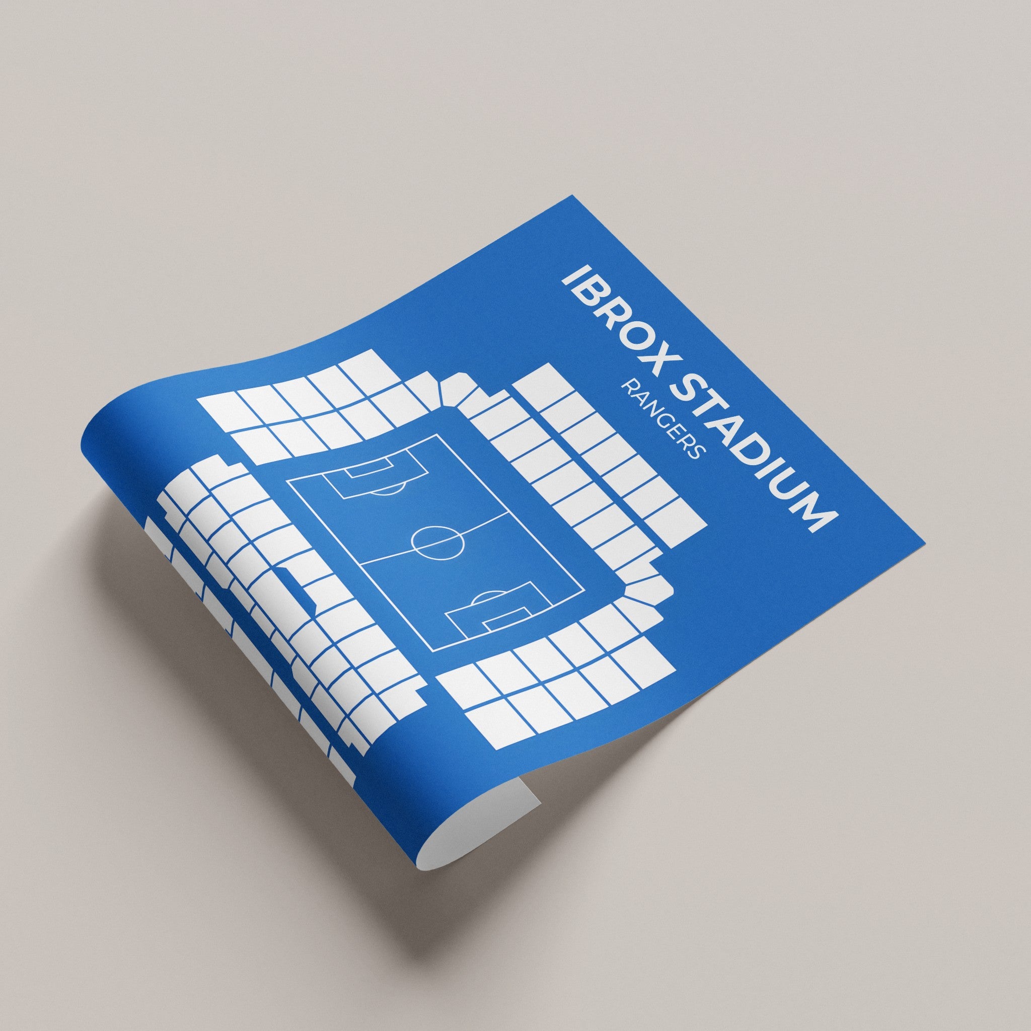 Ibrox Stadium Layout - Rangers Football Print