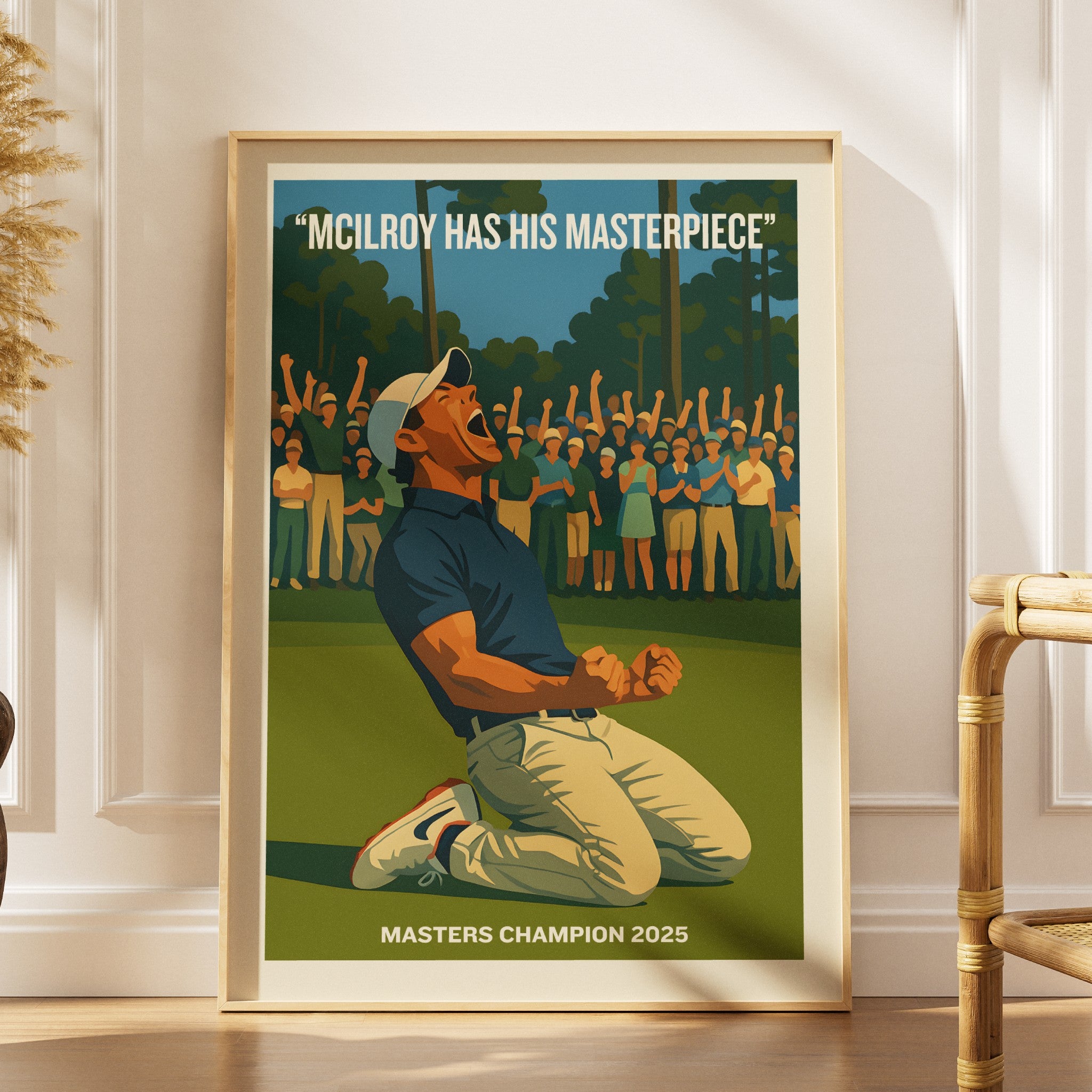 Rory McIlroy Masters Poster 2025 | Golf Wall Art | SportsPrintStudios